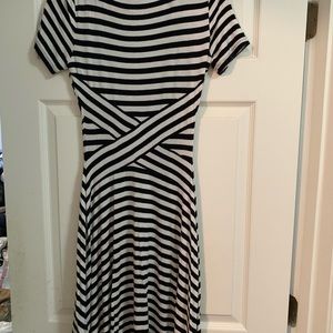 Striped midi dress